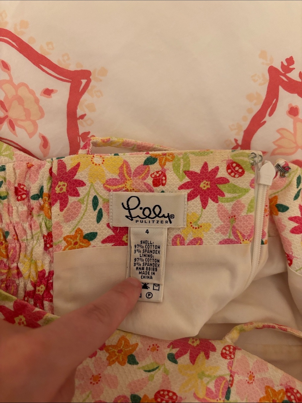 Vintage Lilly Pulitzer Pink, Yellow and Green Floral Dress - Picture 3 of 5